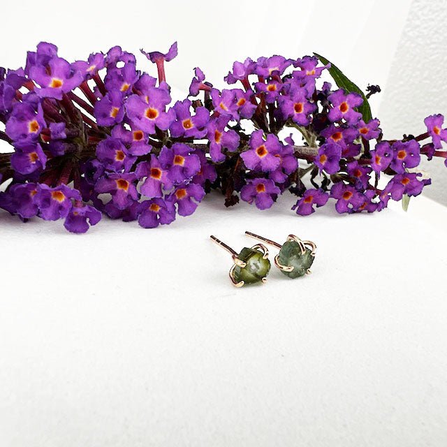 14k Green Watermelon Studs - Mettle by Abby