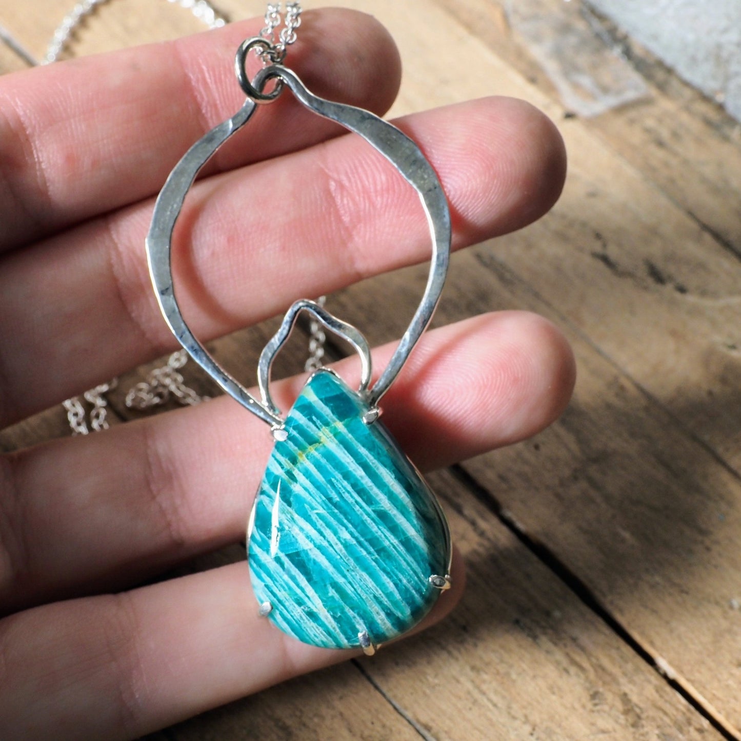 Amazonite Petal Necklace - Mettle by Abby