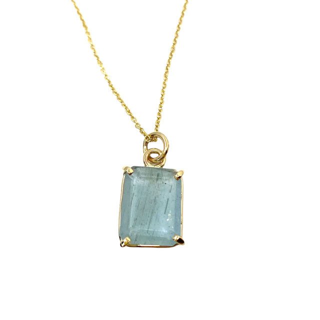 14k Aquamarine Pendant - Mettle by Abby