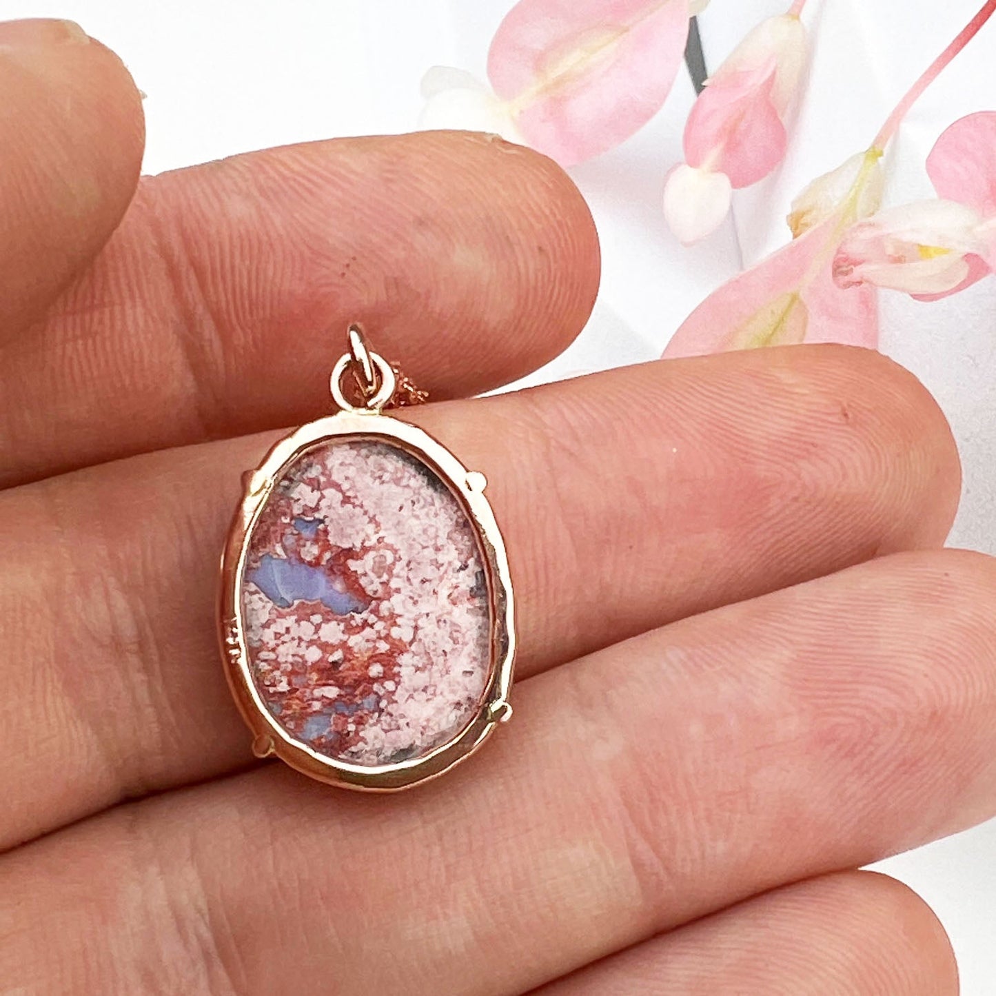 14k Rose Gold Boulder Opal Necklace - Mettle by Abby