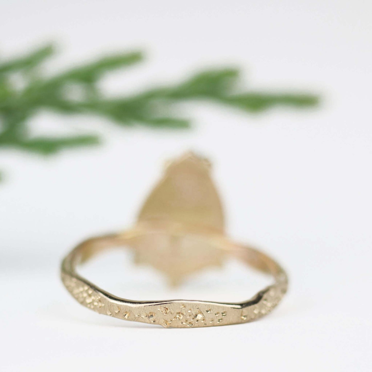 Aquamarine Stardust Ring 14k Yellow Gold - Mettle by Abby