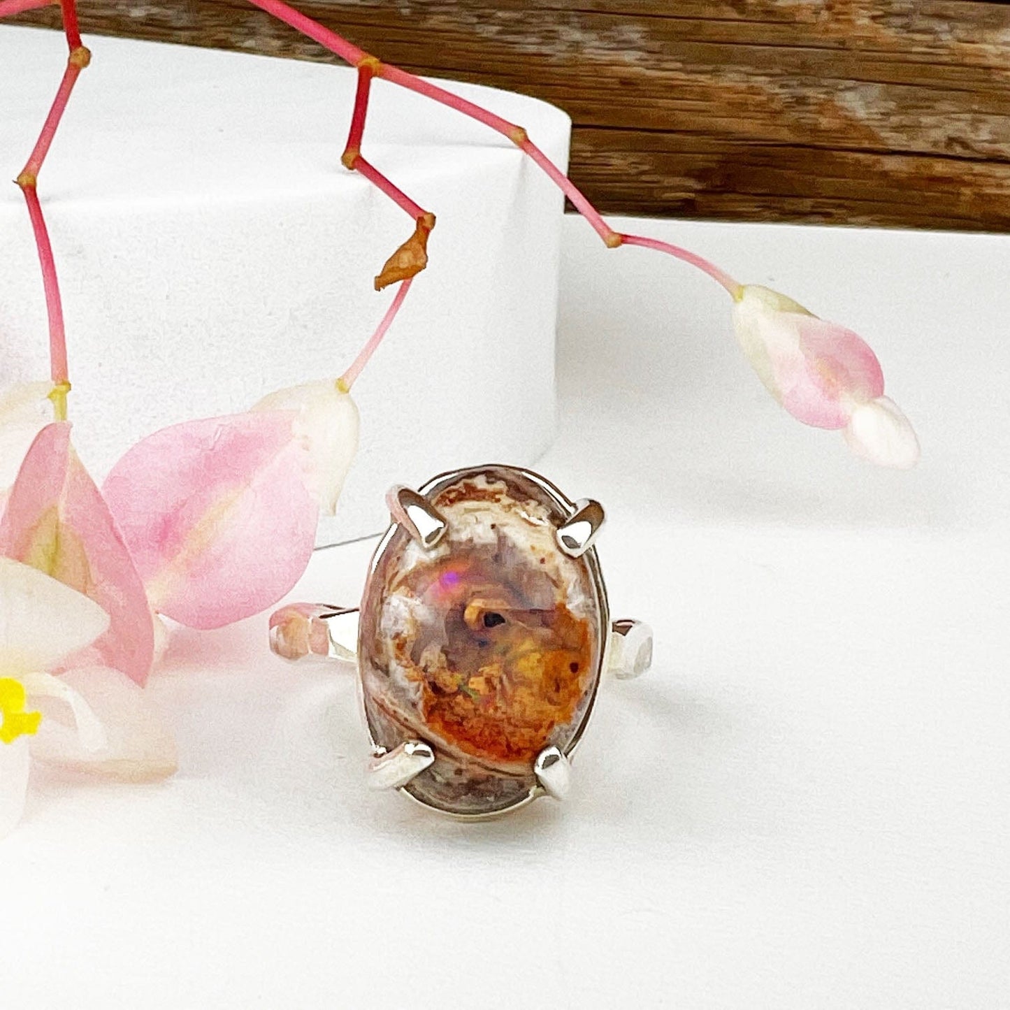 Mexican Boulder Opal Ring - Mettle by Abby