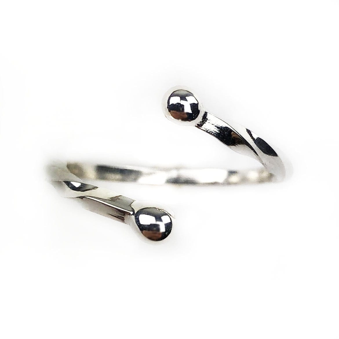 Open Twist Ring in Silver - Mettle by Abby