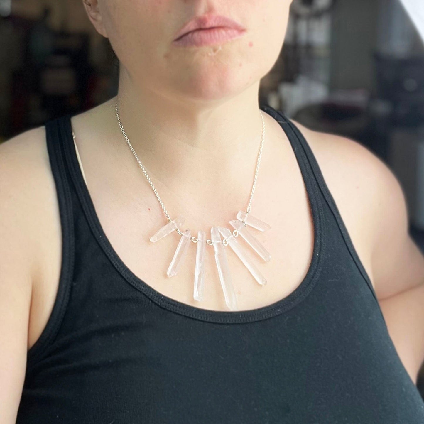 Quartz Crystal Statement Collar - Mettle by Abby