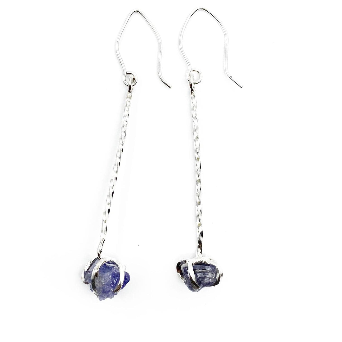 Raw Tanzanite Drop Earrings - Mettle by Abby