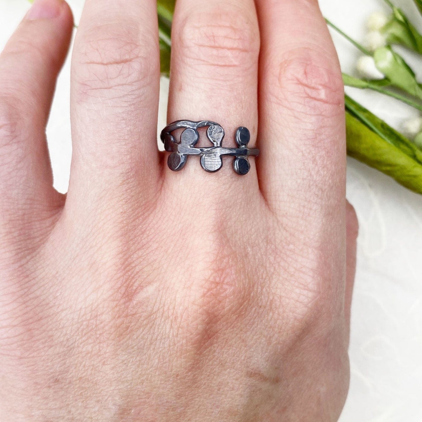 Wrapping Bubble Fern Ring - Mettle by Abby