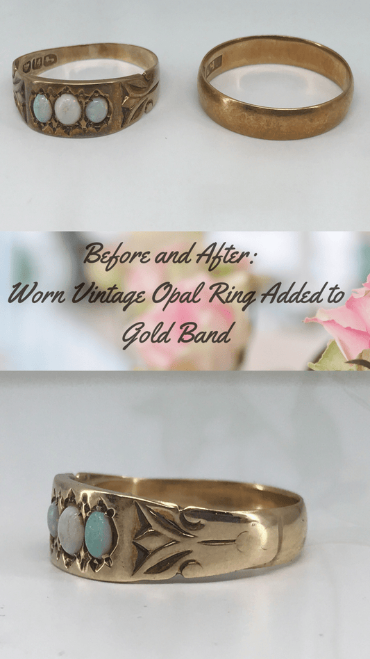 Before and After Vintage Opal Ring Remake - Mettle by Abby