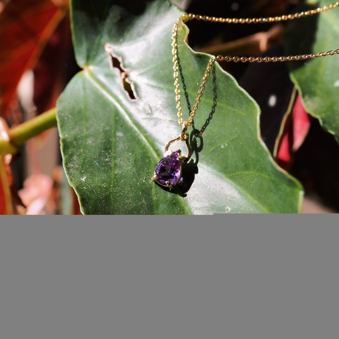 14k Amethyst Petal Necklace - Mettle by Abby