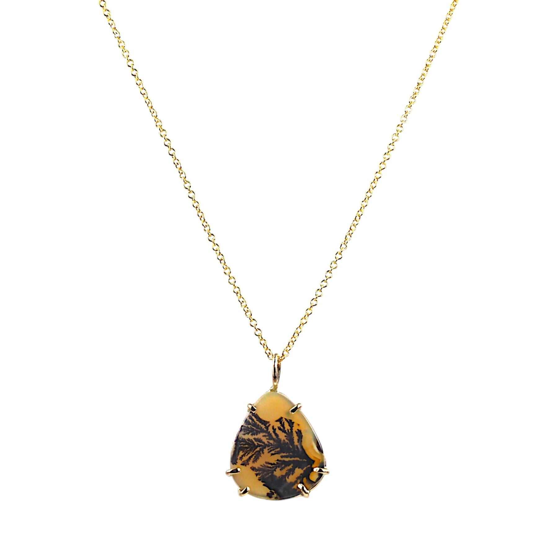 14k Dendrite Necklace - Mettle by Abby