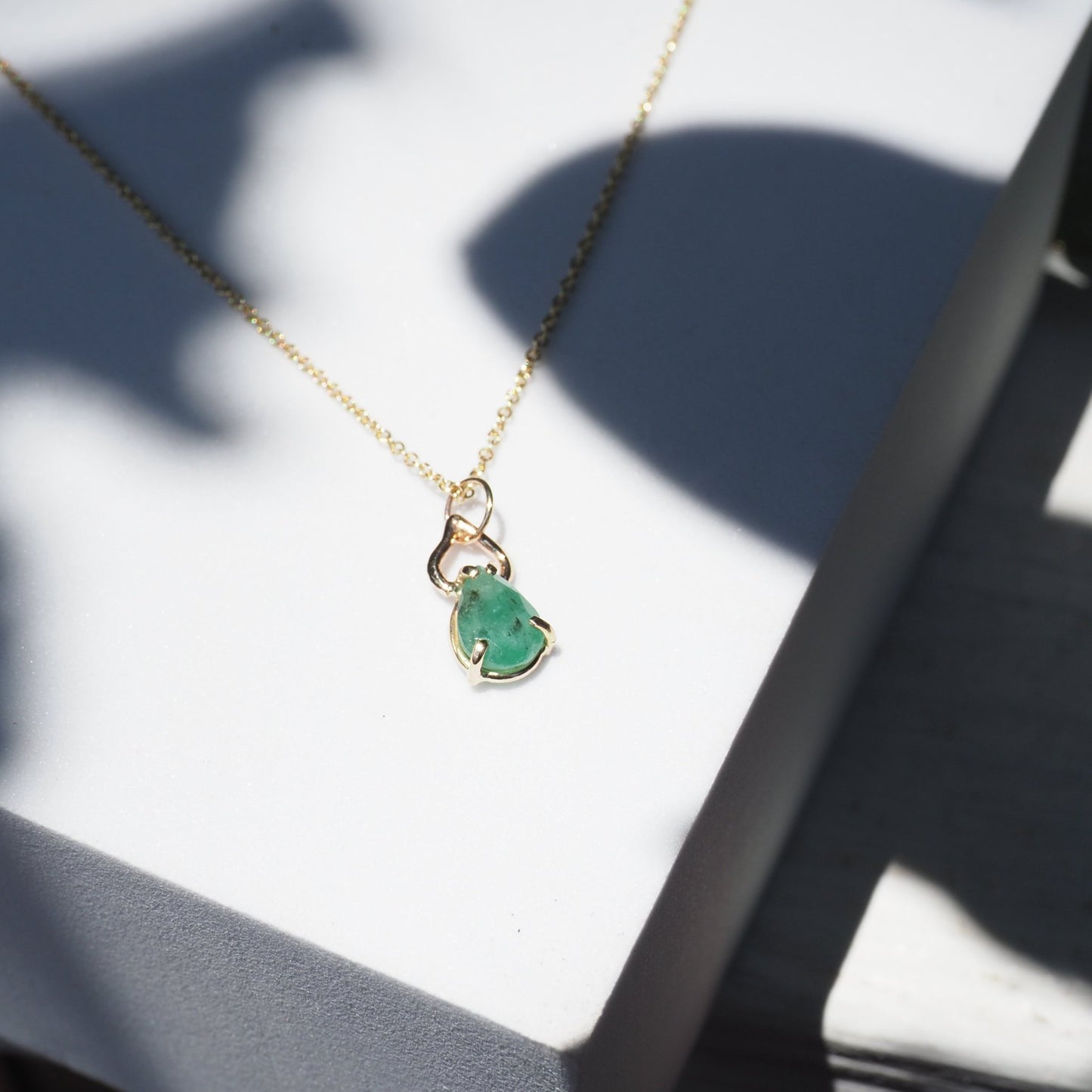 14k Emerald Petal Necklace - Mettle by Abby