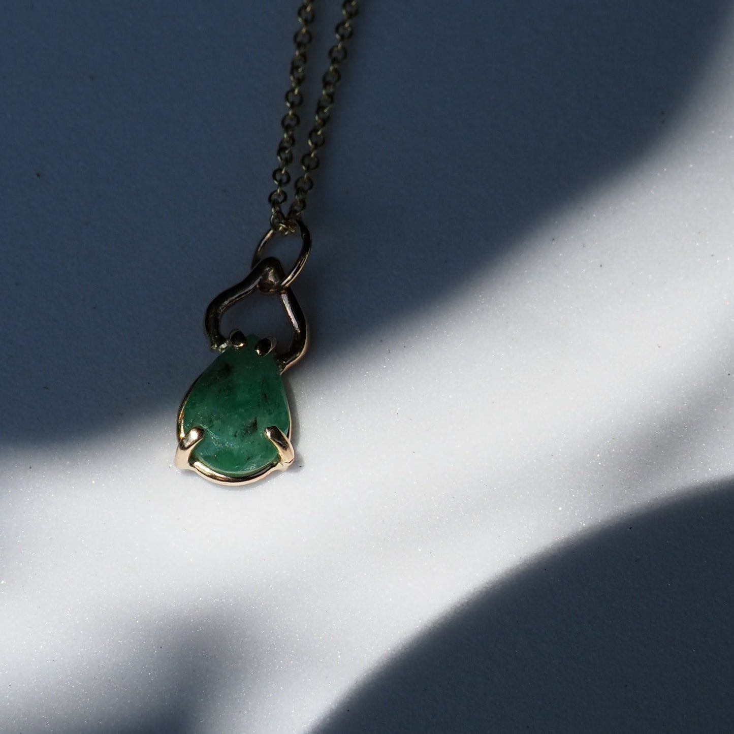 14k Emerald Petal Necklace - Mettle by Abby