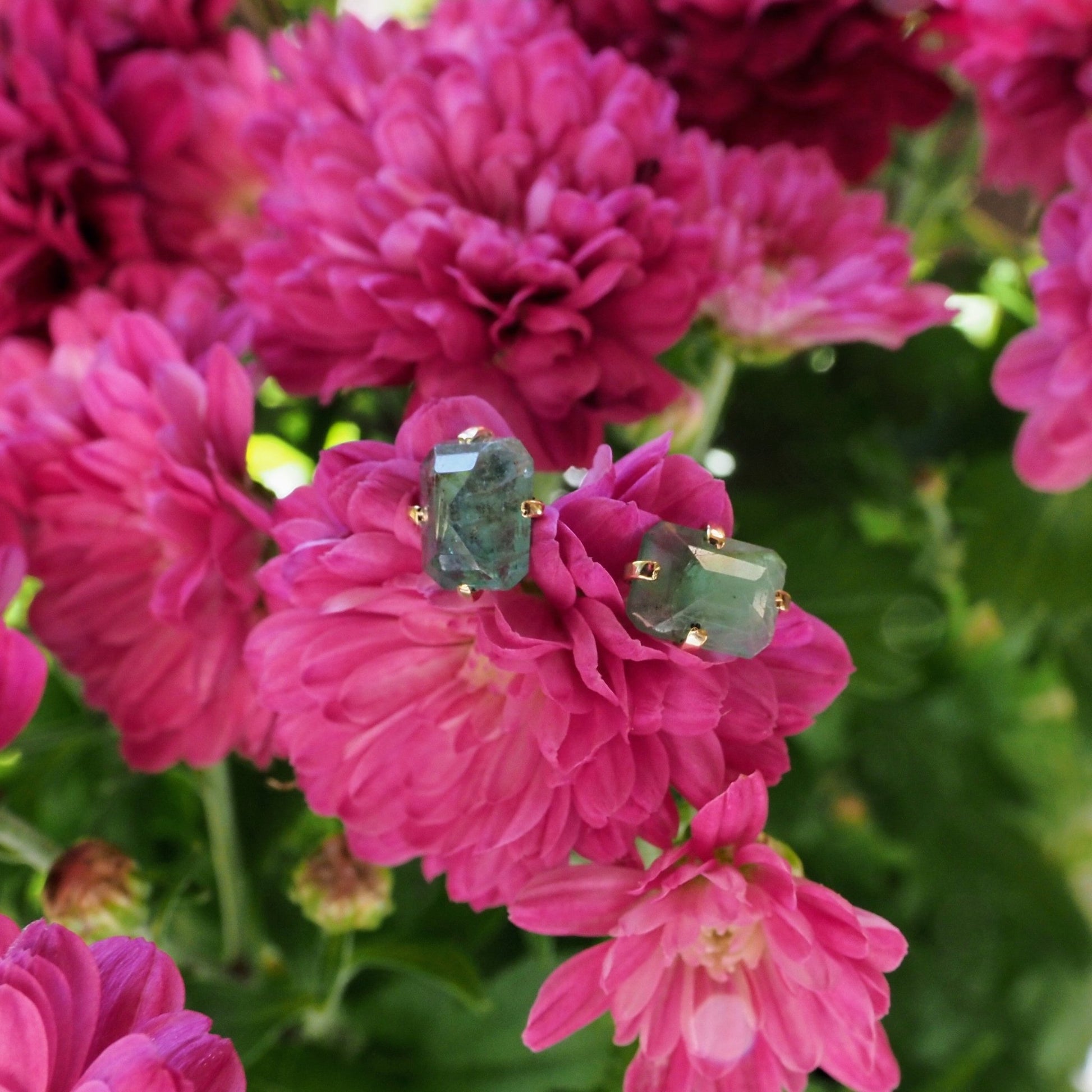 14k Emerald Studs - Mettle by Abby