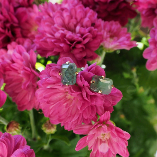 14k Emerald Studs - Mettle by Abby