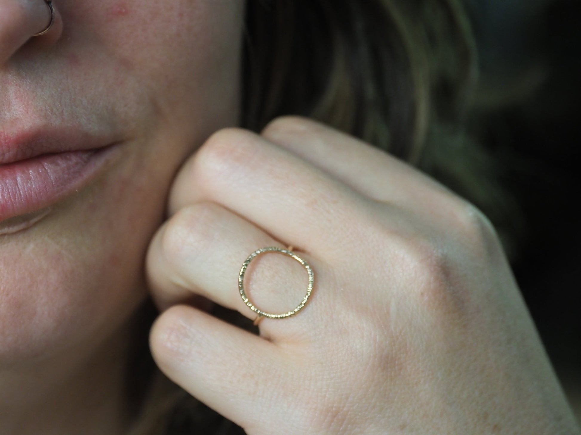 14k Gold Halo Ring - Mettle by Abby