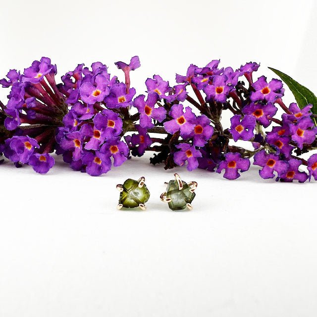 14k Green Watermelon Studs - Mettle by Abby