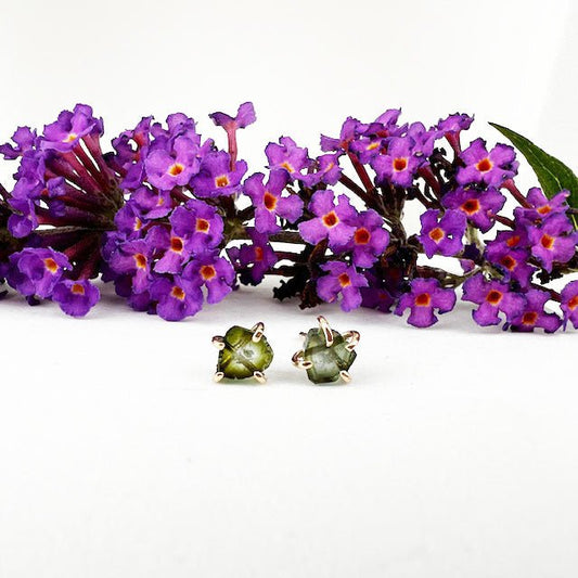 14k Green Watermelon Studs - Mettle by Abby