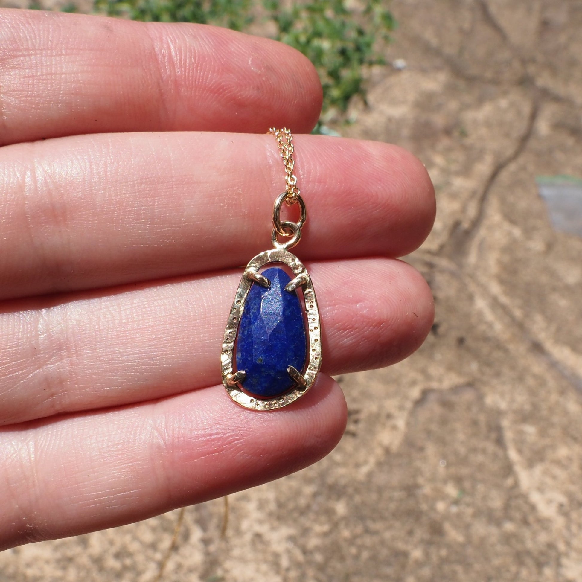14k Lapis Star Dust Necklace - Mettle by Abby