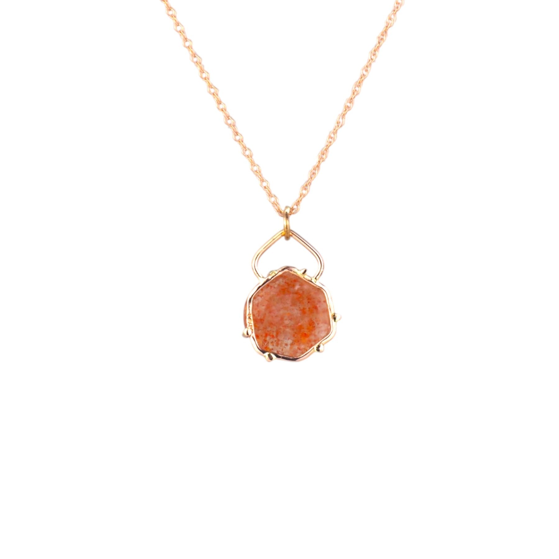 14k Sun Stone Petal Necklace - Mettle by Abby