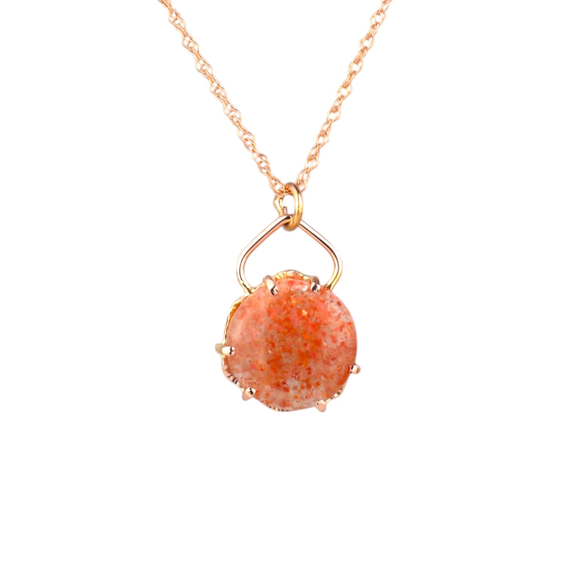 14k Sun Stone Petal Necklace - Mettle by Abby