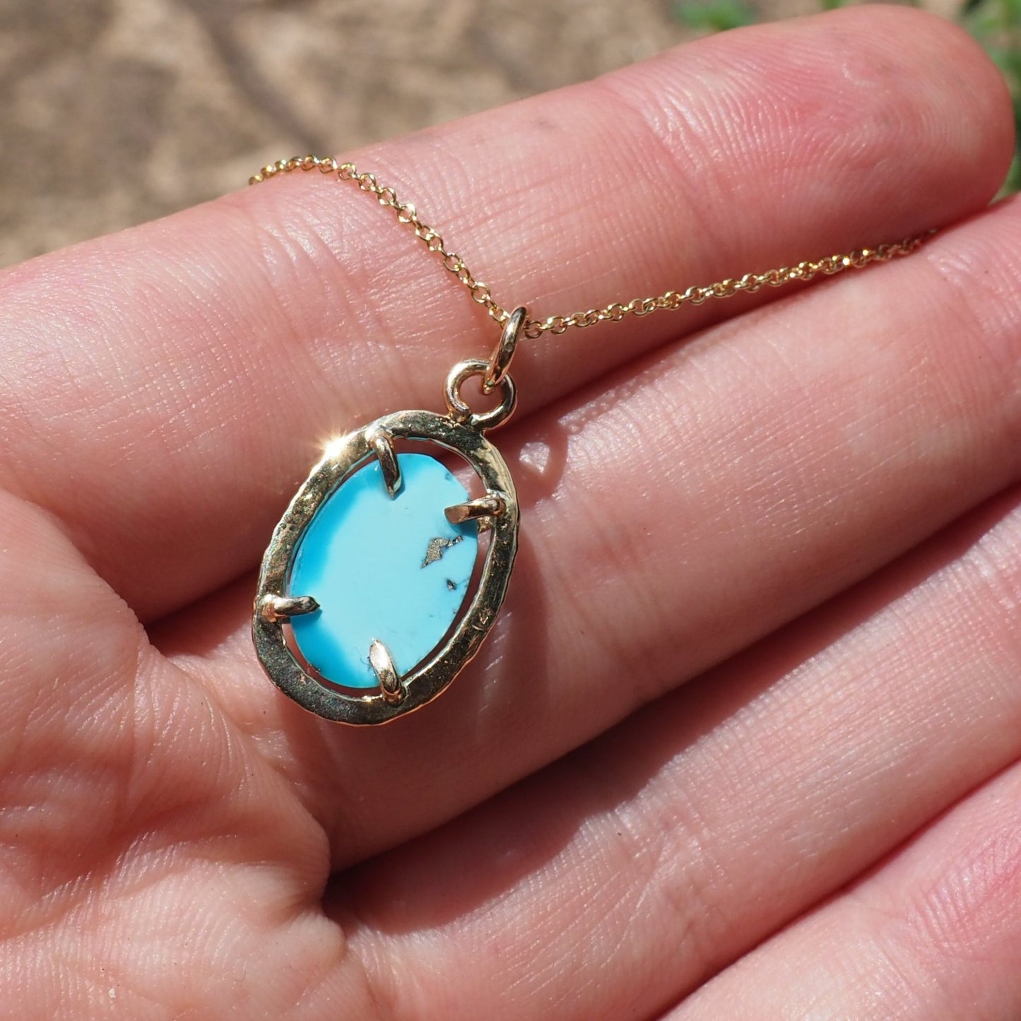 14k Turquoise Star Dust Necklace - Mettle by Abby