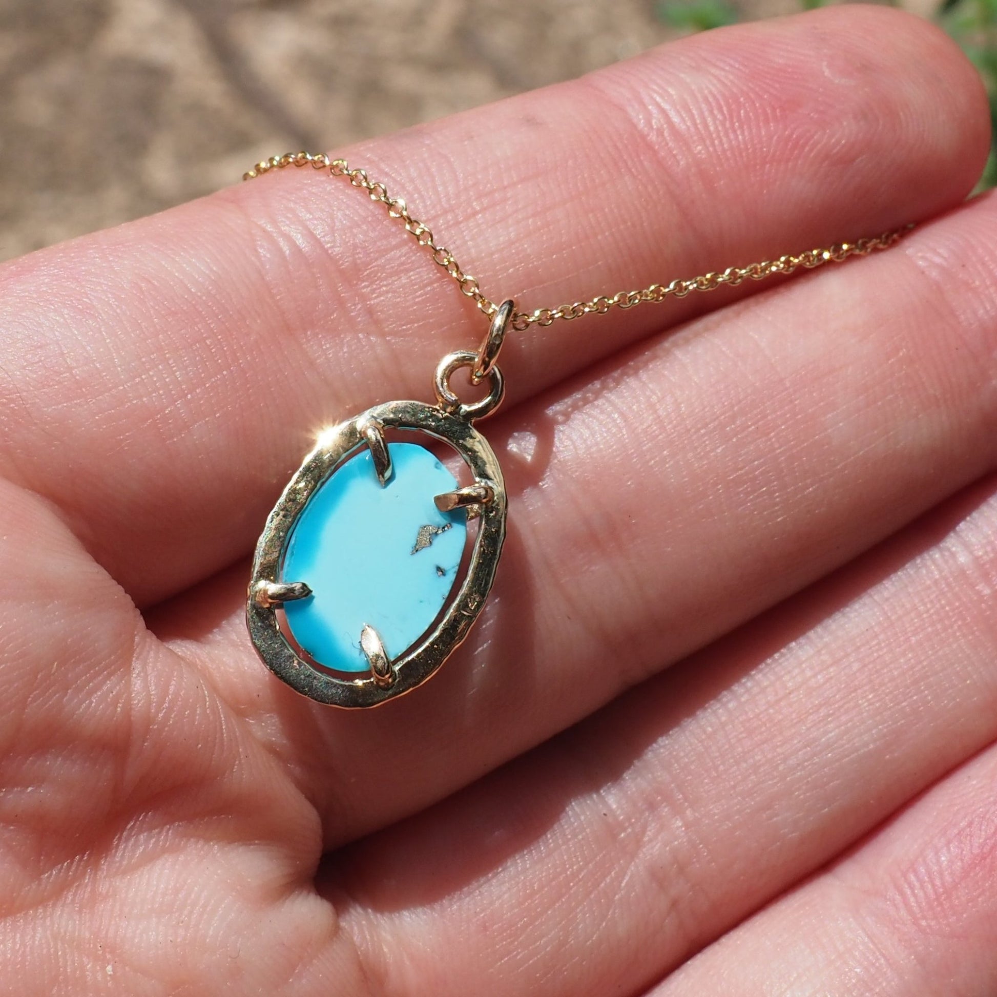 14k Turquoise Star Dust Necklace - Mettle by Abby
