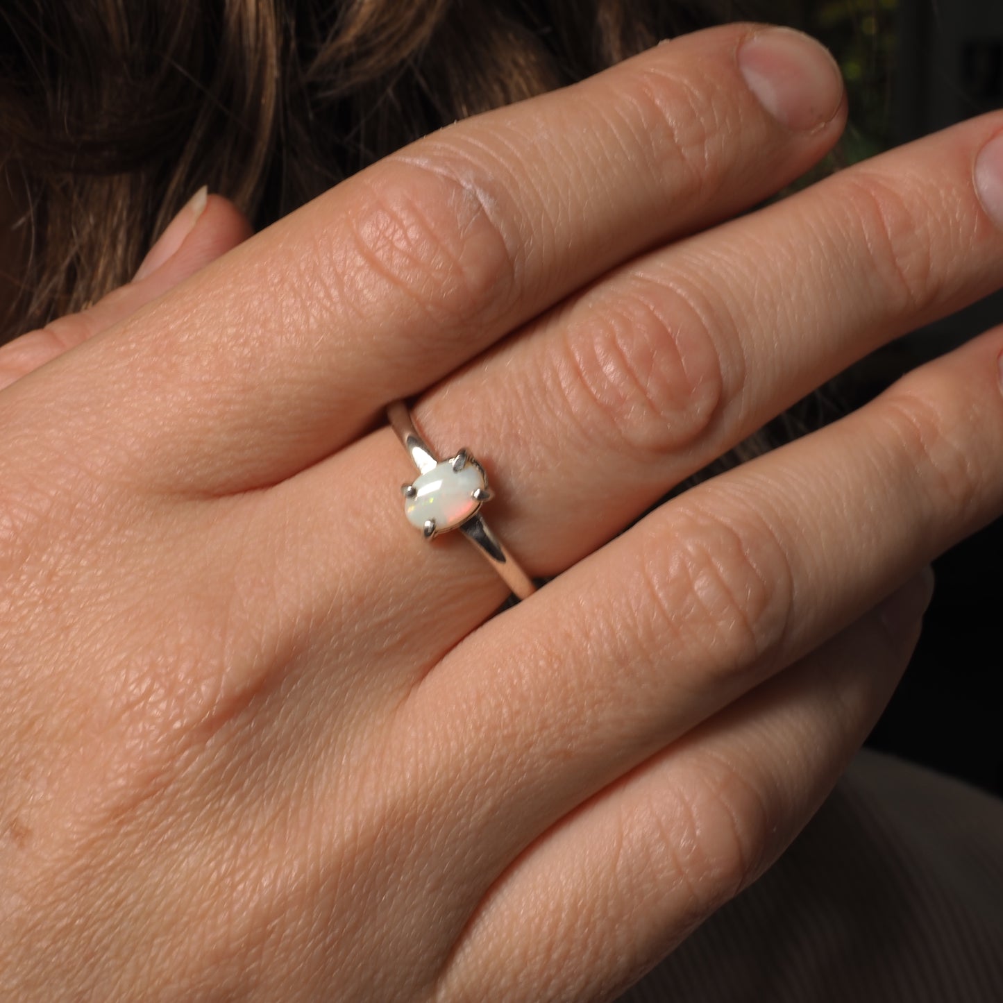 Australian Opal Ring in Silver