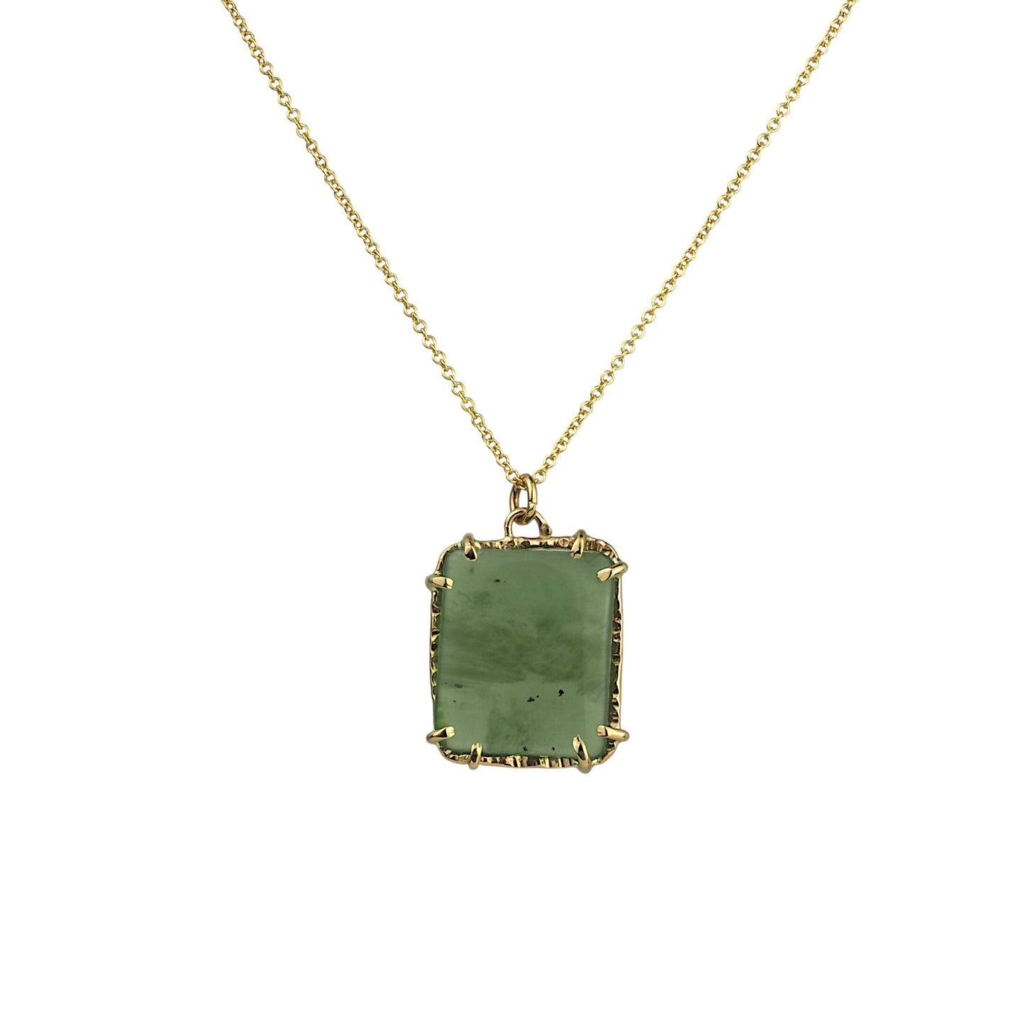14k Serpentine Halo Necklace