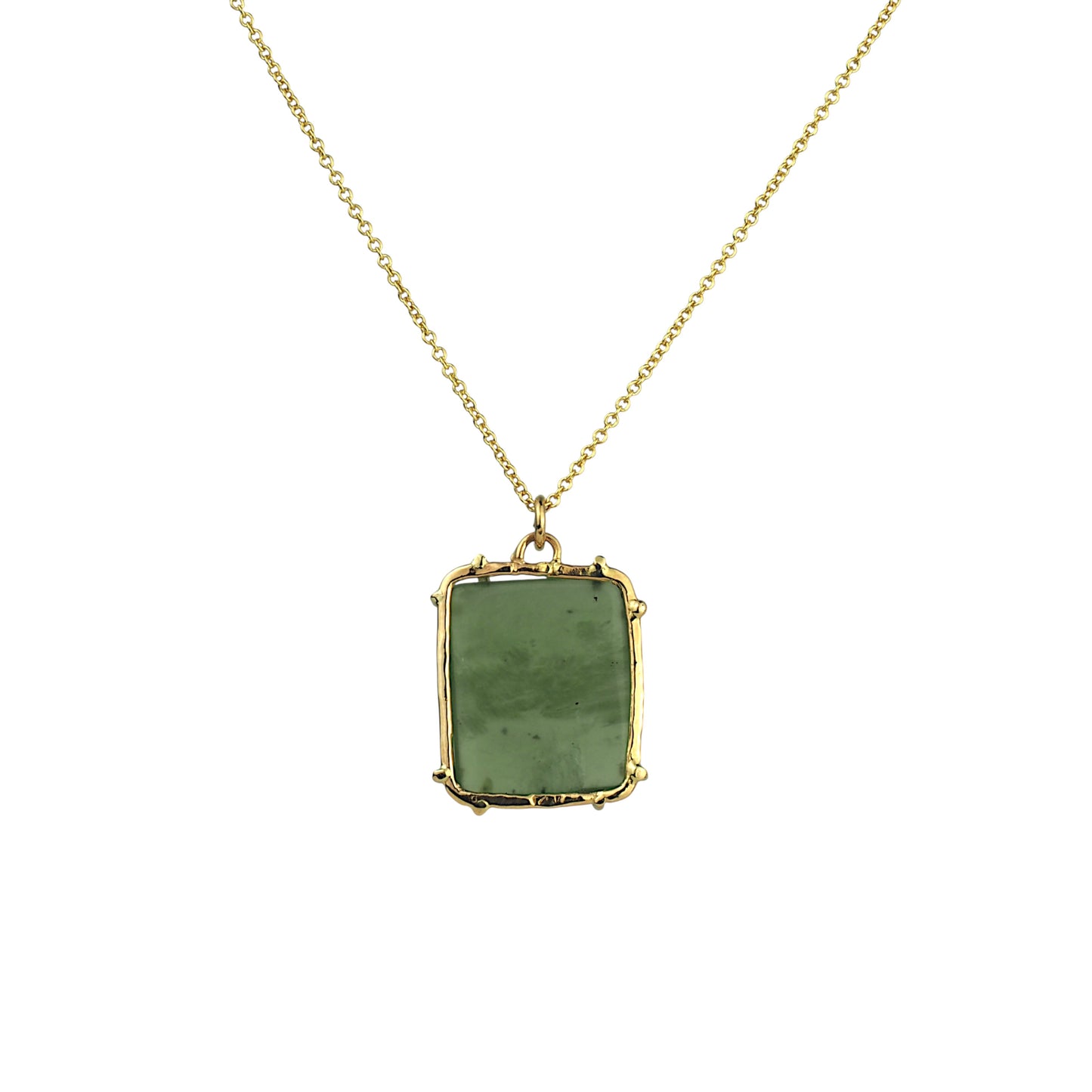 14k Serpentine Halo Necklace
