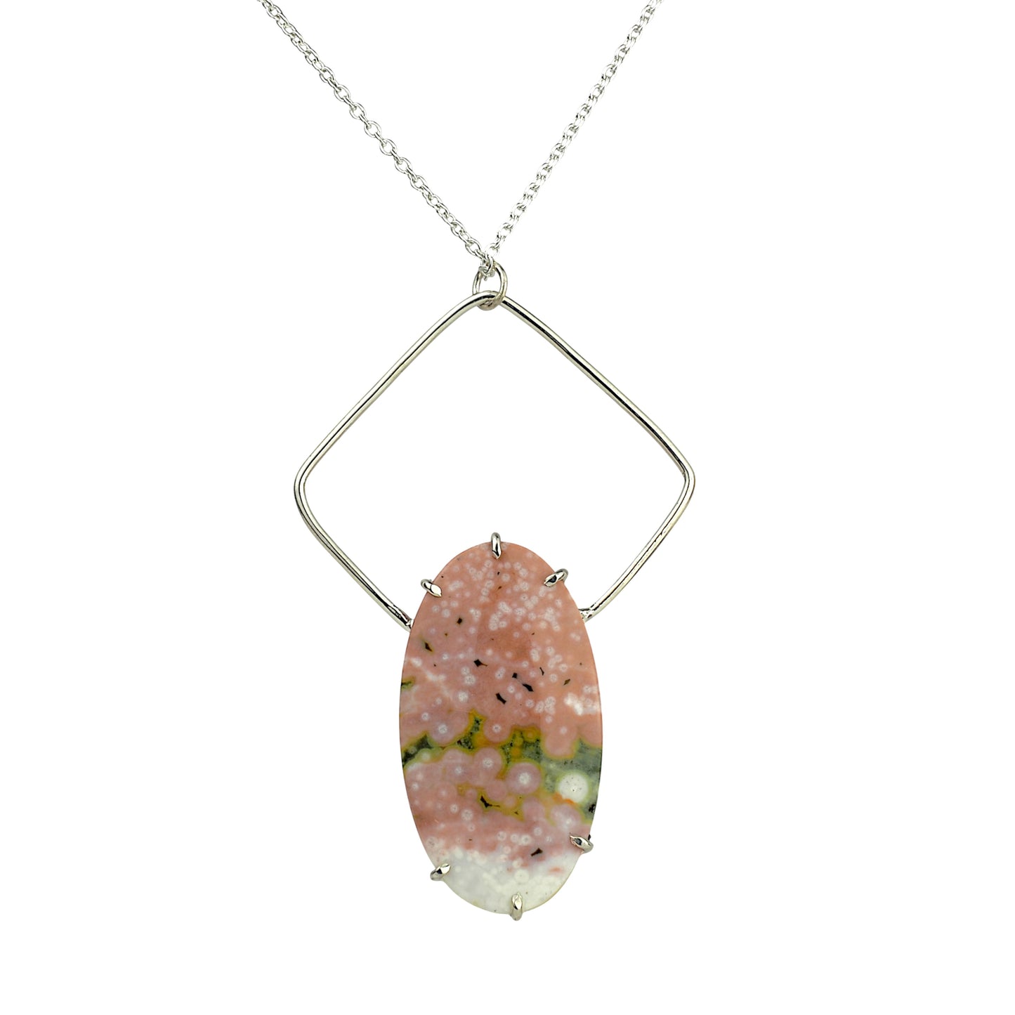 Pink Ocean Jasper Statement Necklace