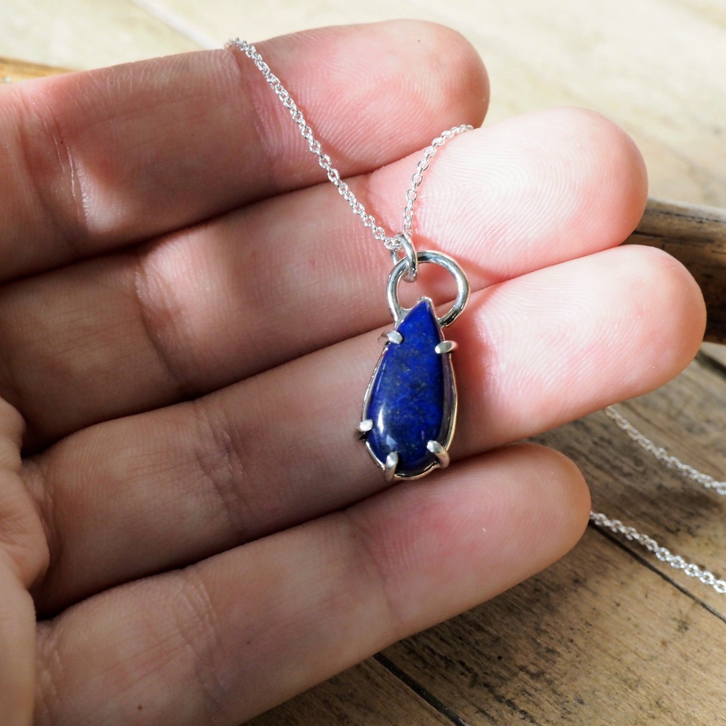 Crowned Lapis Necklace - Mettle by Abby