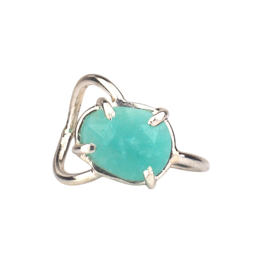 East - West Amazonite Ring - Mettle by Abby