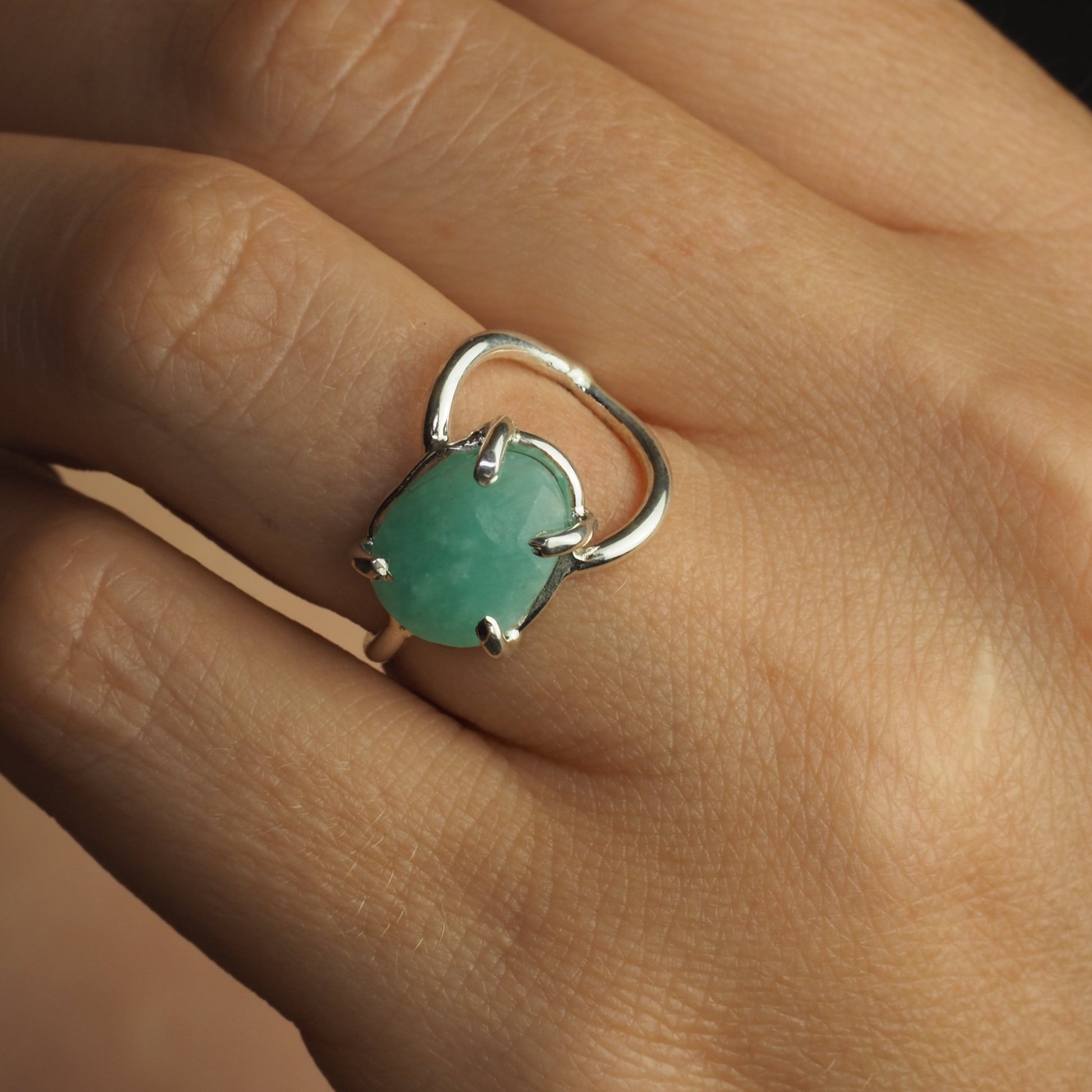 East - West Amazonite Ring - Mettle by Abby