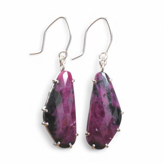 Hot Pink Sapphire Earrings - Mettle by Abby