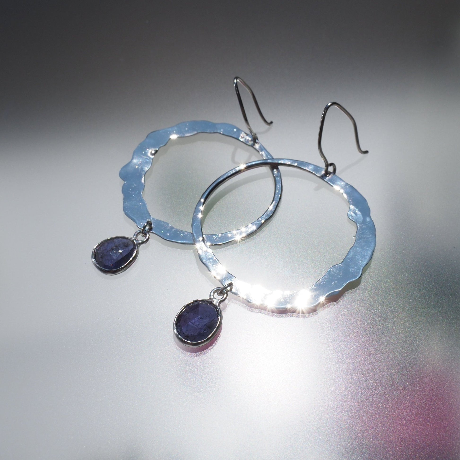 Iolite Moon Earrings - Mettle by Abby