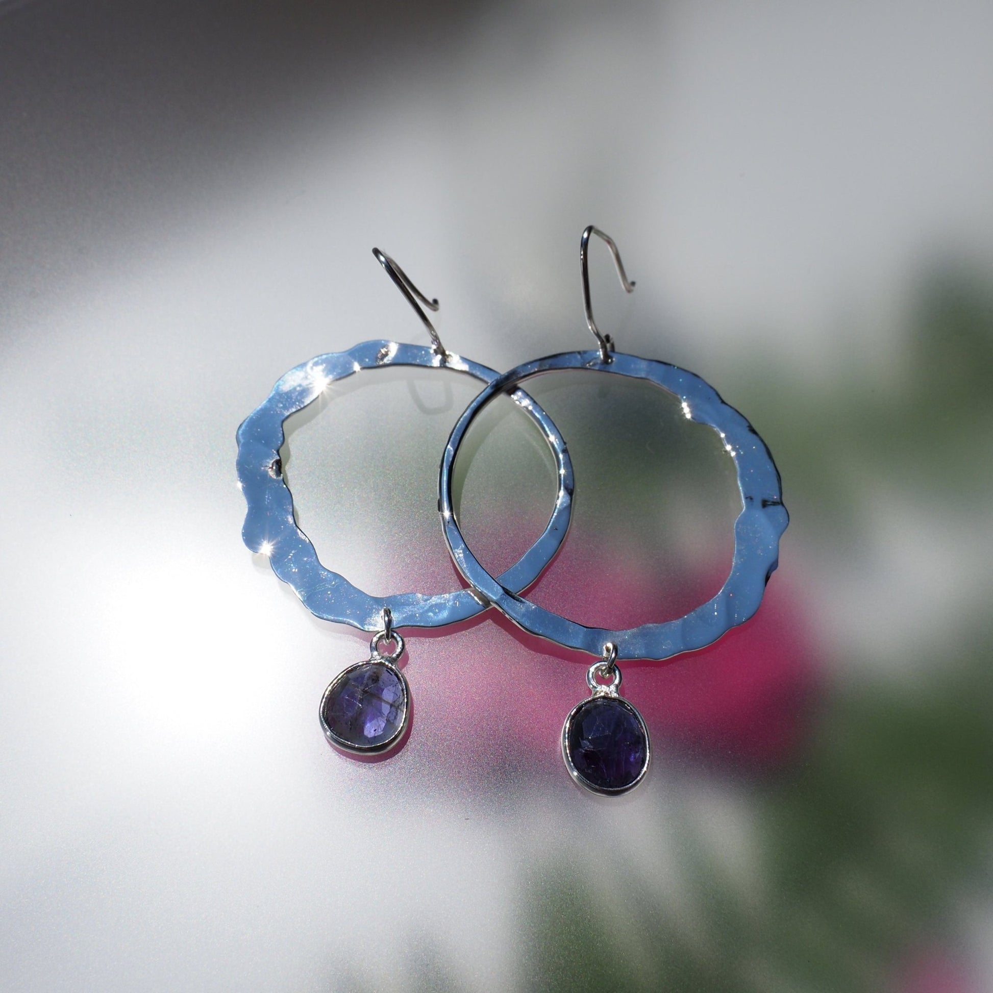 Iolite Moon Earrings - Mettle by Abby