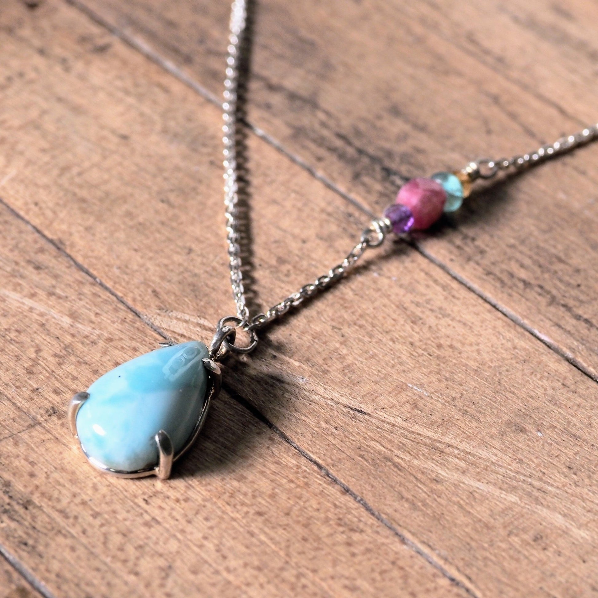 Larimar Drop Necklace - Mettle by Abby