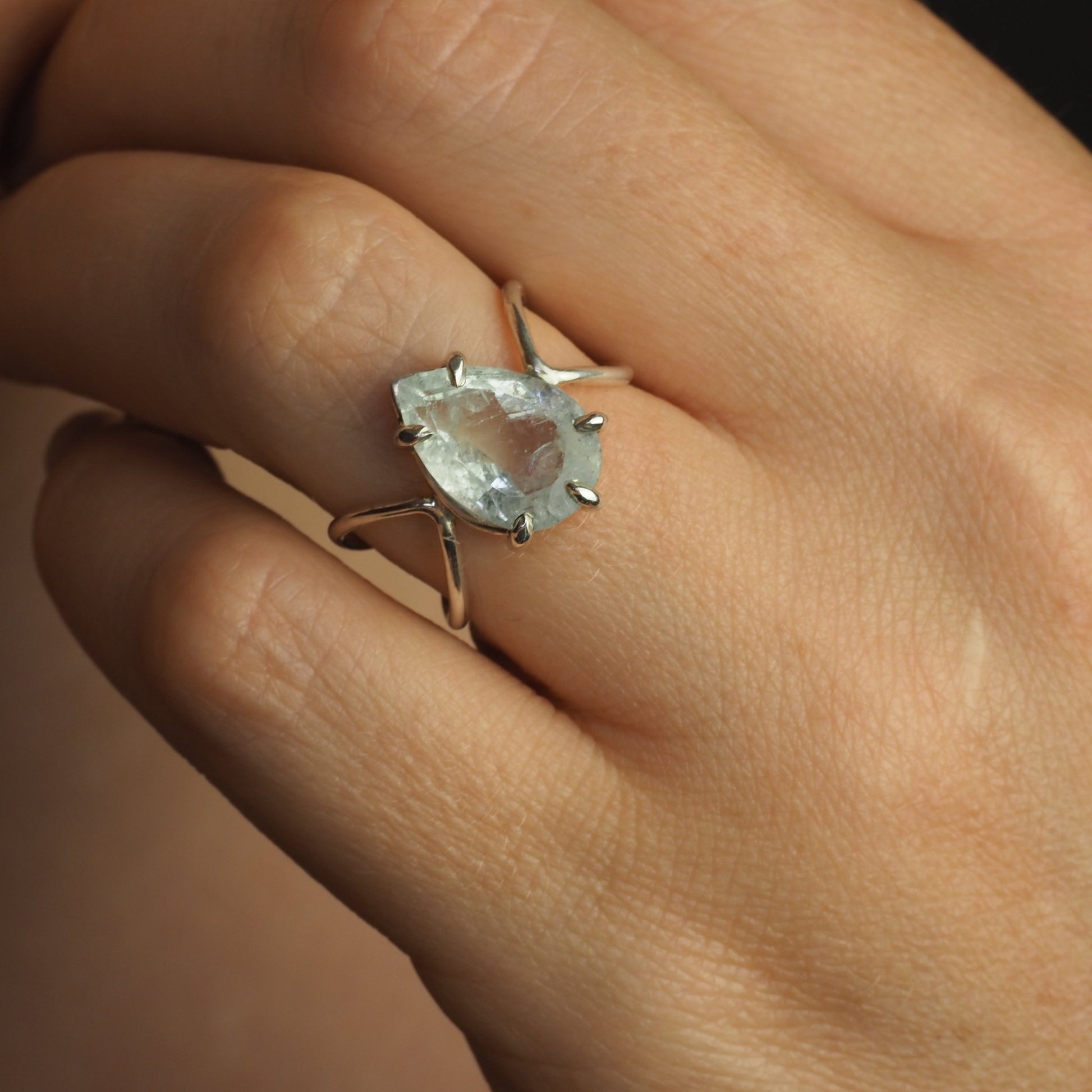Pear Aquamarine Ring - Mettle by Abby