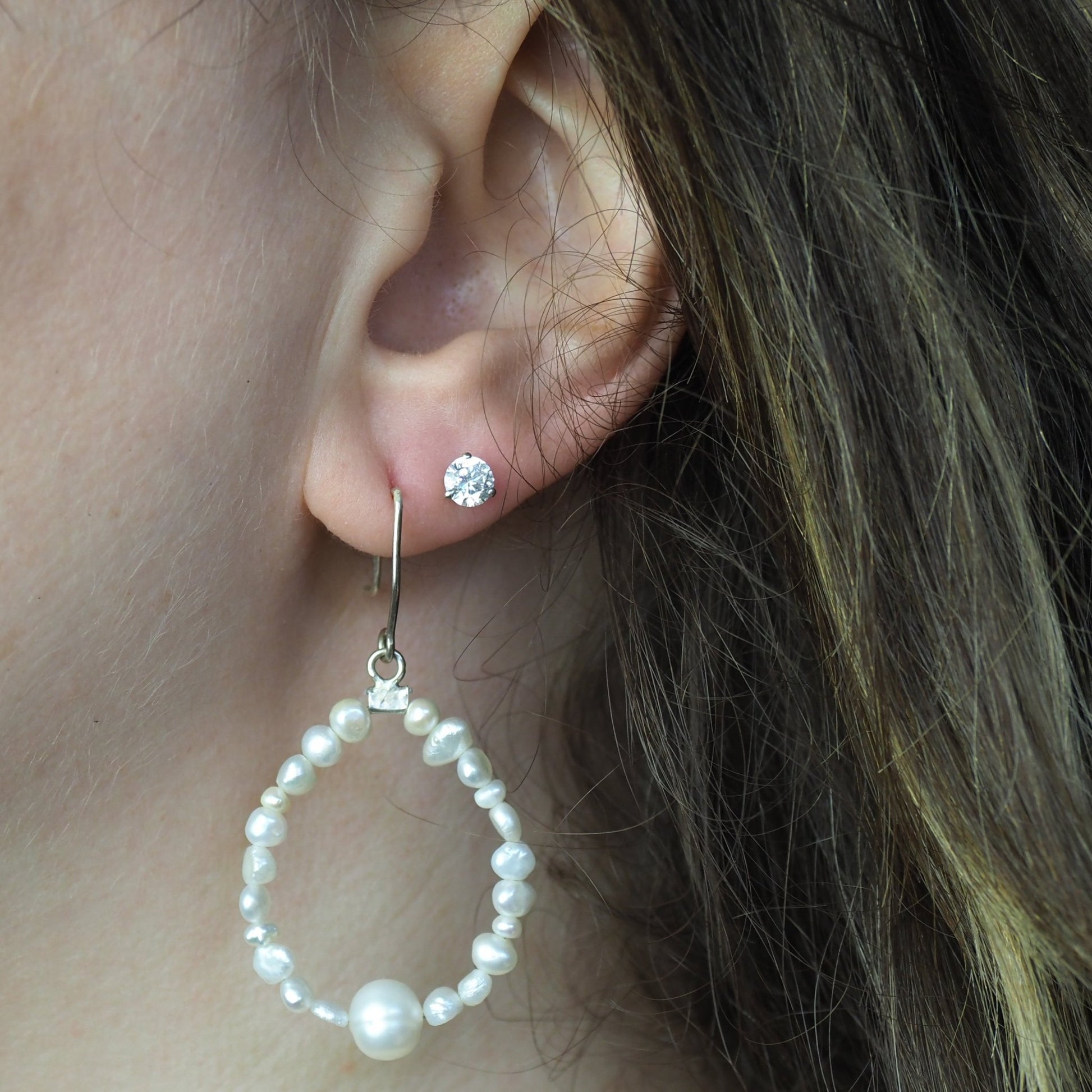 Pearl Hoops - Mettle by Abby