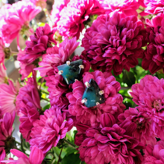 Peruvian Wood Opal Studs - Mettle by Abby