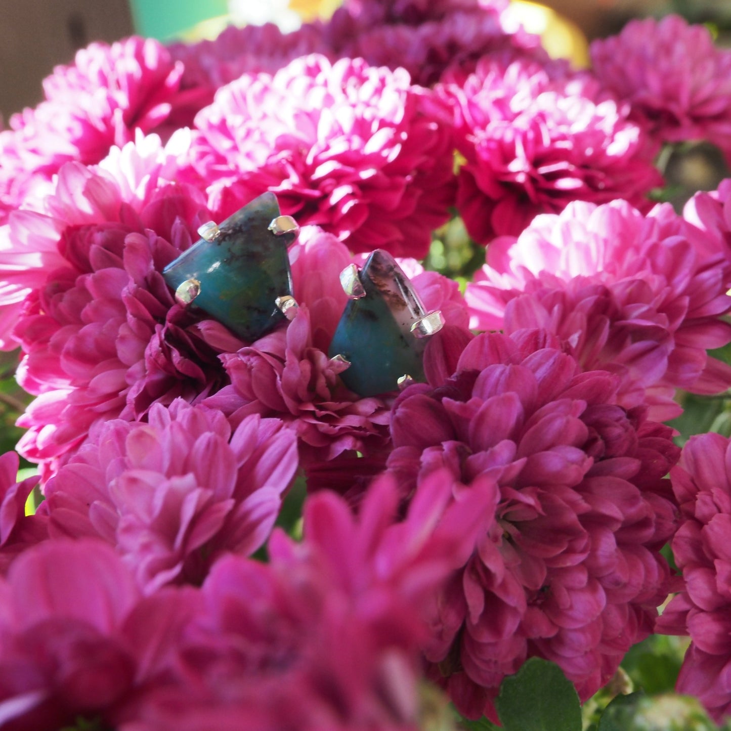 Peruvian Wood Opal Studs - Mettle by Abby