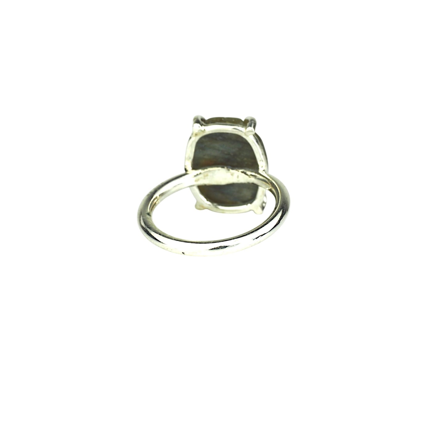 Soft Rectangular Rose Cut Labradorite Ring - Mettle by Abby