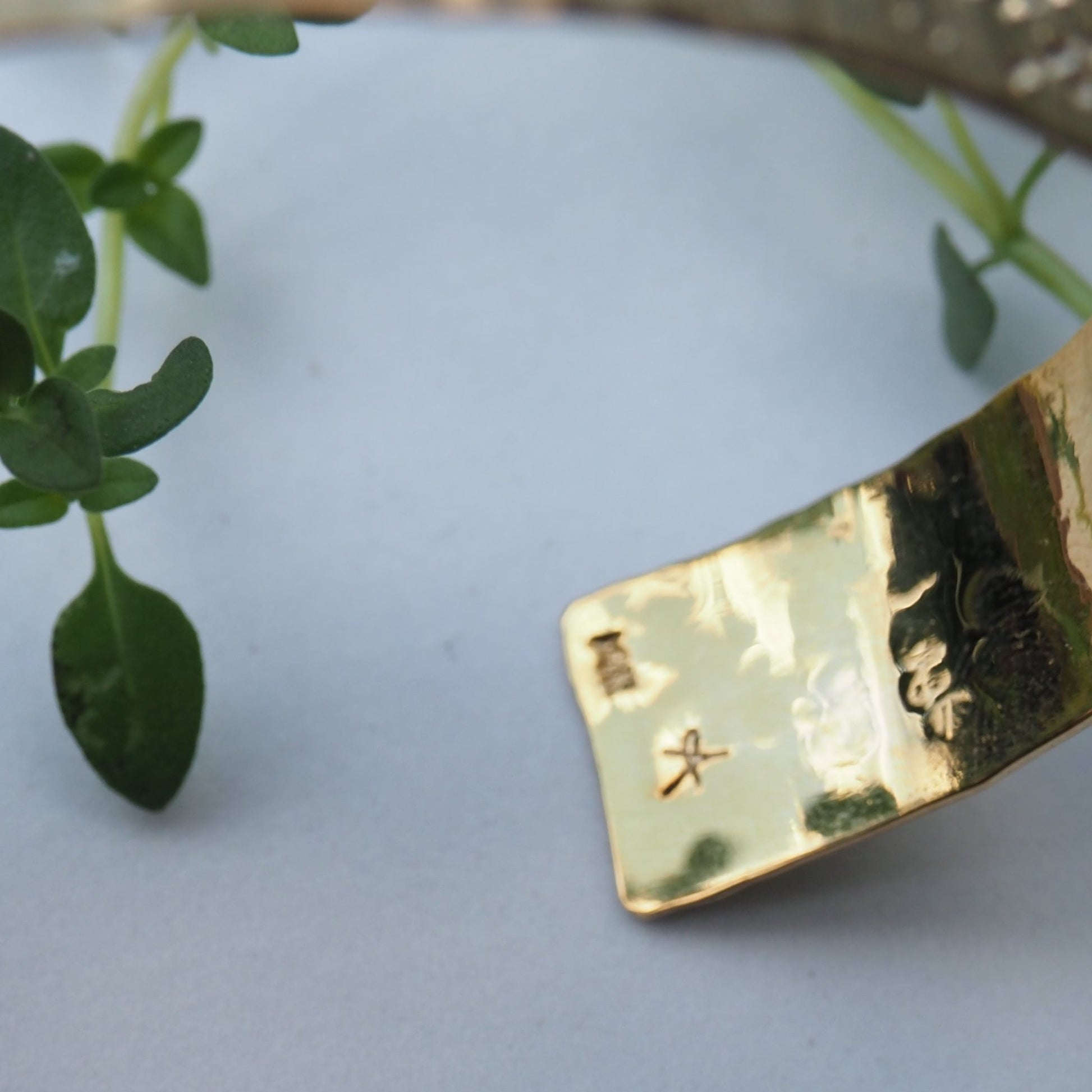 Stardust Cuff Bracelet 14k Yellow Gold - Mettle by Abby