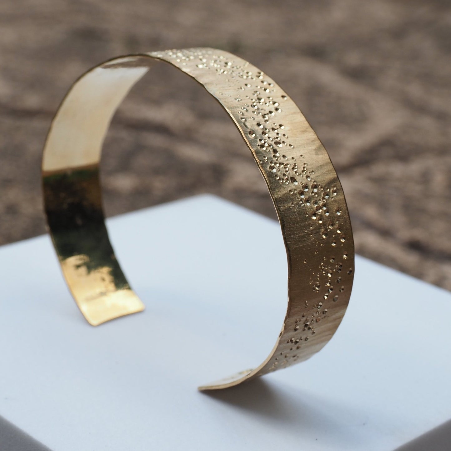 Stardust Cuff Bracelet 14k Yellow Gold - Mettle by Abby