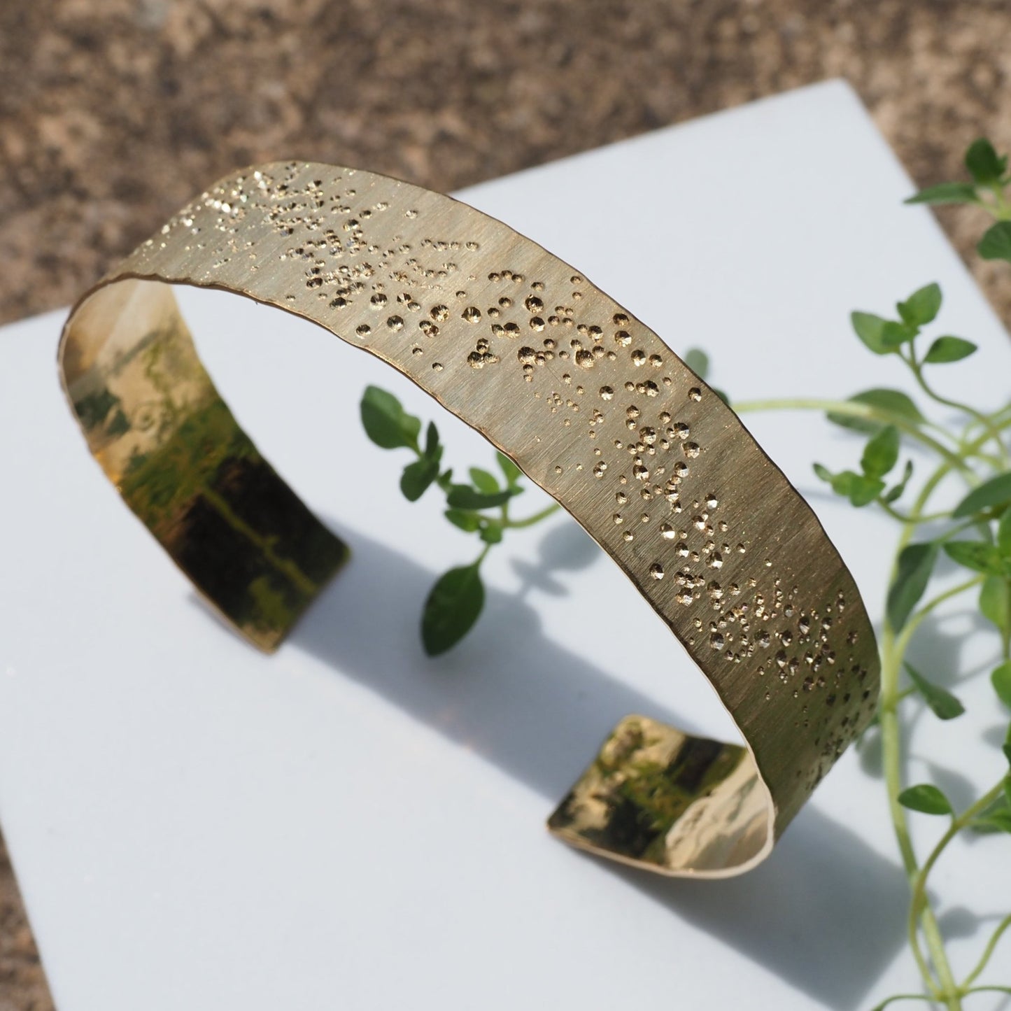 Stardust Cuff Bracelet 14k Yellow Gold - Mettle by Abby
