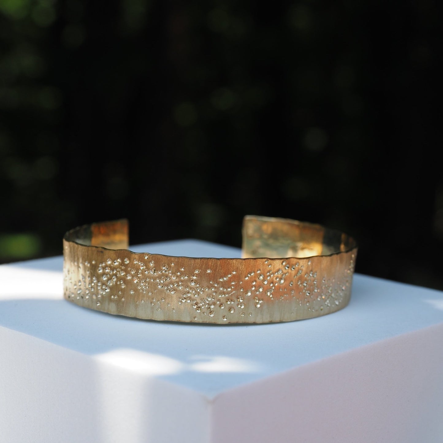 Stardust Cuff Bracelet 14k Yellow Gold - Mettle by Abby