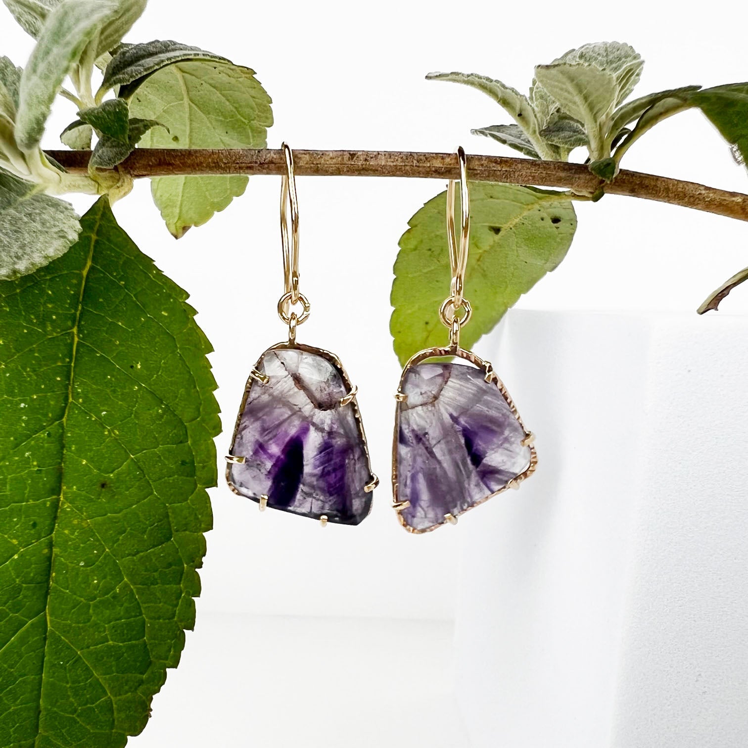 14k Amethyst Dream Earrings - Mettle by Abby