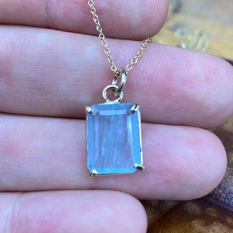 14k Aquamarine Pendant - Mettle by Abby