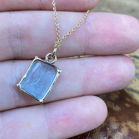 14k Aquamarine Pendant - Mettle by Abby