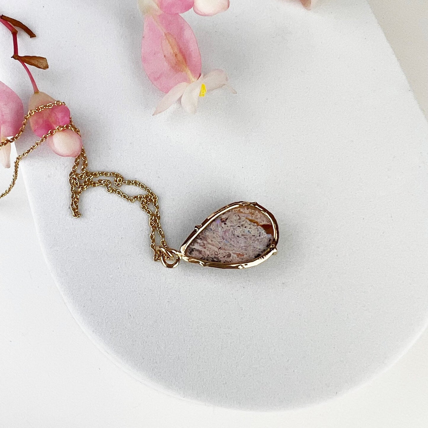 14k Boulder Opal Drop Necklace - Mettle by Abby