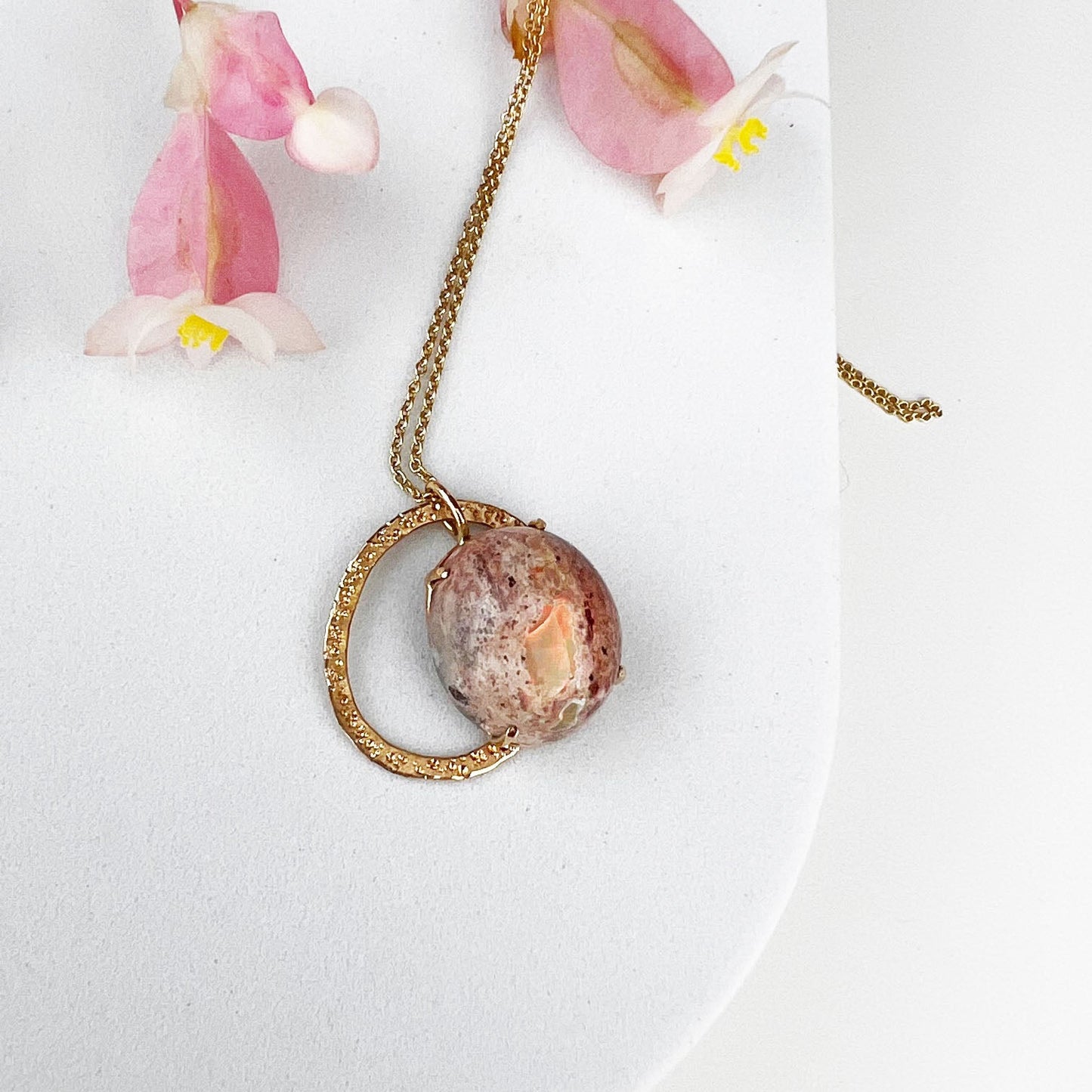 14k Boulder Opal Star Dust Necklace - Mettle by Abby